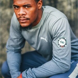 Puma X Emory Jones Long Sleeve Shirt XL Nightshadow Blue Vetiver Bet On Yourself